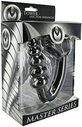 Master Series - The Tower Cock and Ball Ring w/Anal Plug
